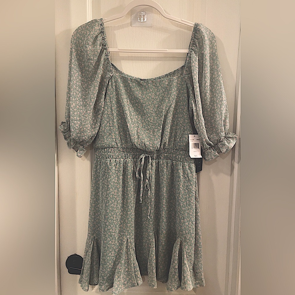 TRIXXI NWT Floral Green and Pink Dress